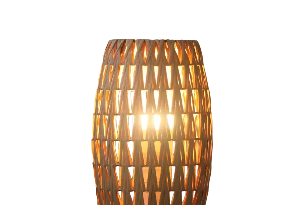hero image of a lamp made of bamboo - app design